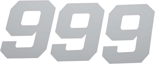 DCOR - DCOR Race Series Individual Numbers 4in. - No.9 - White - 45-34-9
