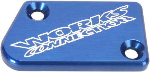 Works Connection - Works Connection Anodized Billet Aluminum Front Brake Reservoir Cover - Blue - 21-031