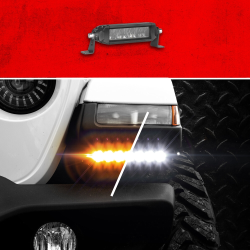 XK Glow - XK Glow 6in. Fog Pattern Light Bar without Harness - XK064006-FS
