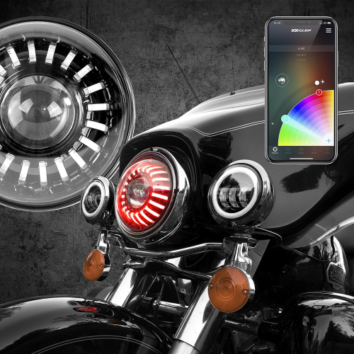 XK Glow - XK Glow 7in. Xkchrome RGB Headlight - XK-7IN-HD-KIT