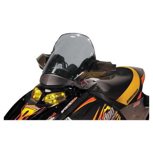 Powermadd - Powermadd Cobra Windshield - 14.5in. - Fairing Mount - Tint/Black - 10304012