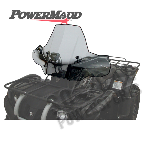 Powermadd - Powermadd Cobra Pro Tek Windshield - No Cut Out with Rapid Release Mount - 24574
