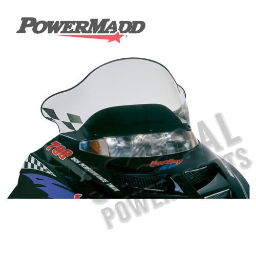 Powermadd - Powermadd Cobra Windshield - 15in. - Tint/Black Checks - 10123010