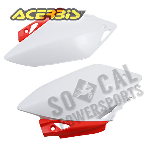 Acerbis - Acerbis Side Panels - White/Red - 2082040354