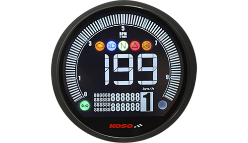 Koso North America - Koso North America DL-04 Multifunction Meter - BA077001