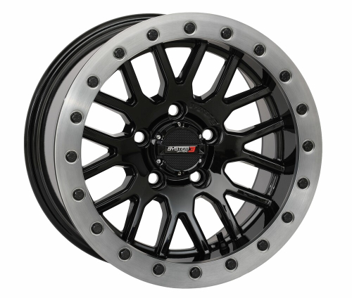 System 3 - System 3 SB-9 Beadlock Wheel - 15x9 - 5+4 (10mm) - 5/4.5 - Gloss Black - 15S3-9144