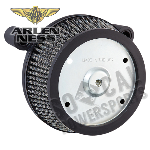 Arlen Ness - Arlen Ness Big Sucker Stage I Air Filter Kit w/ Synthetic Filter - Black - 50-570
