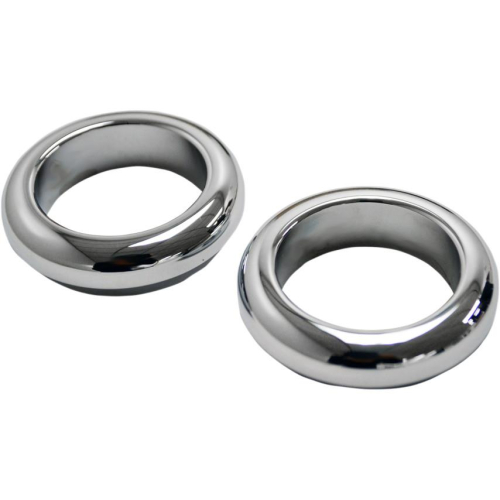 LA Choppers - LA Choppers Fork Dust Covers - 39mm - Chrome - LA-7503-39