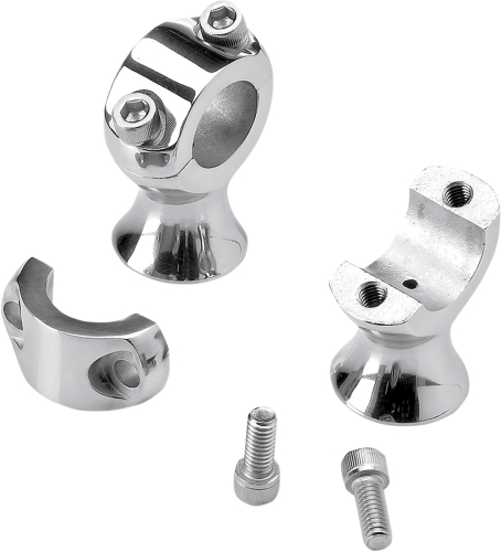 Biltwell Inc. - Biltwell Inc. 1-3/4in. Slimline Risers - Raw Polished - SR-125-SS-PS