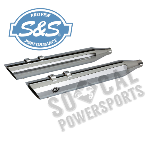 S&S Cycle - S&S Cycle 4in. Touring Slip-On - Chrome - 550-0695