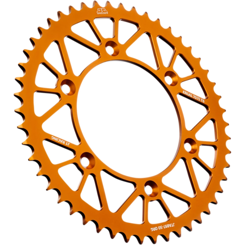 JT Sprockets - JT Sprockets RaceLite Aluminum Rear Sprocket - 50T - Orange - JTA897.50ORG