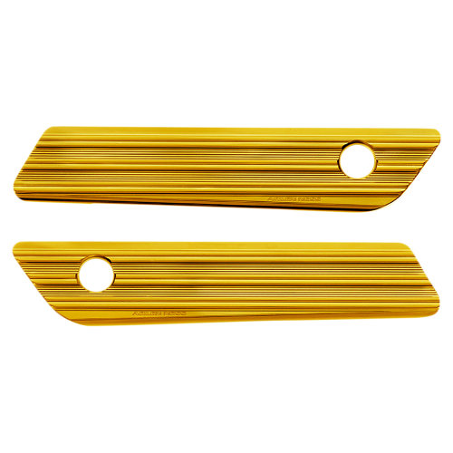 Arlen Ness - Arlen Ness Saddlebag Latch Covers - 10-Gauge - Gold - 03-606