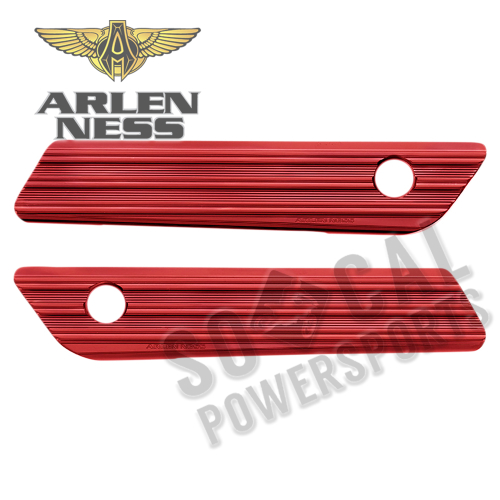 Arlen Ness - Arlen Ness Saddlebag Latch Covers - 10-Gauge - Red - 03-616