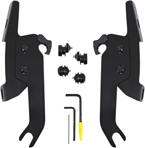 Memphis Shades - Memphis Shades Trigger-Lock Mount Kit for Batwing Fairing and Fats/Slim Windshields - Black - MEB2051