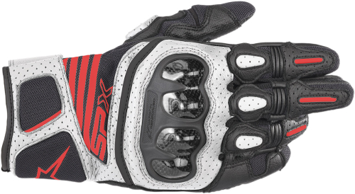 Alpinestars - Alpinestars SP X Air Carbon V2 Gloves - 3567319-1231-3X - Black/White/Red Fluo - 3XL