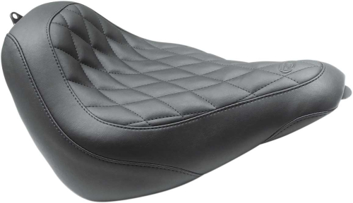 Mustang - Mustang Wide Tripper Solo Seat - Diamond Stitch - Black - 83047