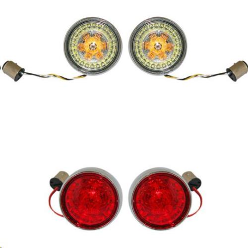 Custom Dynamics - Custom Dynamics Probeam Turn Signal Insert Kit - Chrome Bezel - PB-BCM2-BB-C