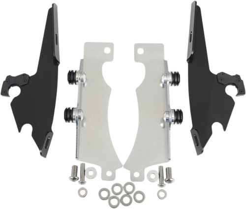 Memphis Shades - Memphis Shades Trigger-Lock Mount Kit for Fats/Slim Windshields - Black - MEB8969