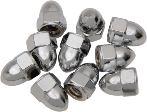 Drag Specialties - Drag Specialties Chrome Acorn Nuts - 1/4in.-28 - MPB104