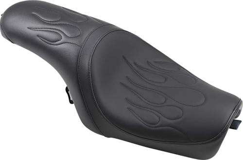 Drag Specialties - Drag Specialties Predator Seat - Black Flame Stitch - 0804-0399