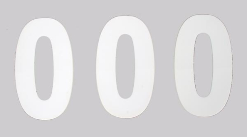 Factory Effex - Factory Effex Mini Pro Number 5in. - No.0 - White - FX03-0200