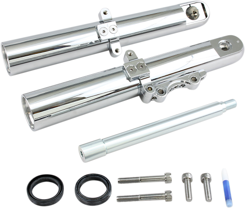 Arlen Ness - Arlen Ness Hot Legs Single Disc Fork Leg Set - Smooth - Chrome - 06-522