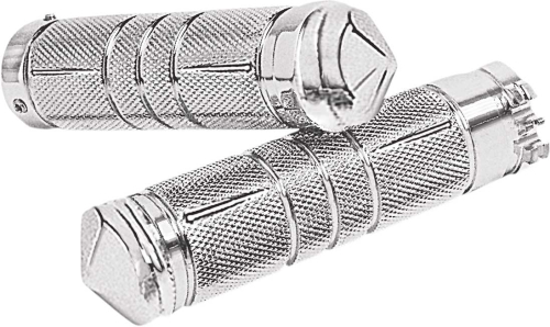 Accutronix - Accutronix Elite Chrome Billet Grips - Knurled Diamond - GR100-SKIC