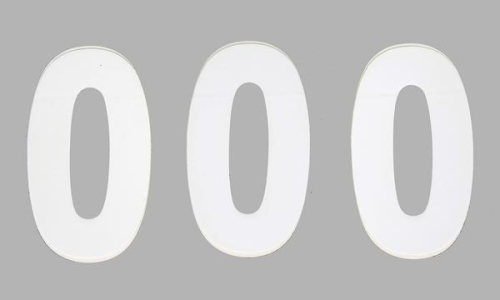 Factory Effex - Factory Effex Mini Pro Number 4in. - No.0 - White - FX04-2560