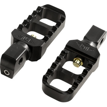 Joker Machine - Joker Machine Stubby Serrated Footpeg - Black Anodized - 08-642-8B