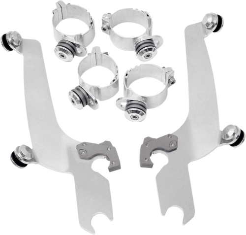 Memphis Shades - Memphis Shades Trigger-Lock Mount Kit for Sportshield Windshields - Polished - MEM8929