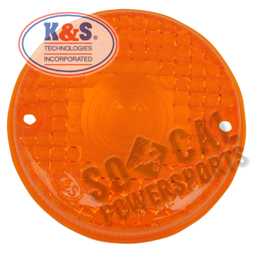 K&S Technologies - K&S Technologies DOT Approved Turn Signal Replacement Lens - Amber - 25-2190