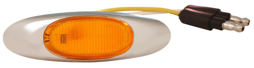 Grote - Grote Micronova LED Marker Light - Oval with Chrome Bezel - 3in. Wide - Amber - 47953