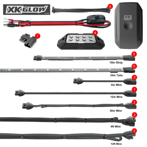 XK Glow - XK Glow LED Underglow Light Kit - Standard - XK-SLING-STA