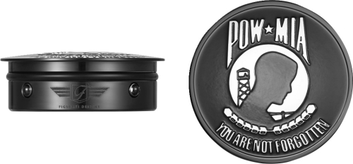 Figurati Designs - Figurati Designs Swingarm Pivot Cover - Black with POW MIA - FD55-POW-BLK