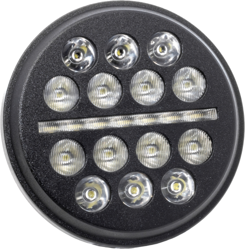Letric Lighting Co. - Letric Lighting Co. 5.75in. LED Headlight - Buck-Shot Style LED - Black - LLC-LHC-5B