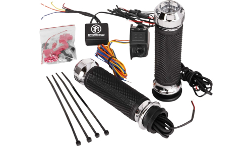 Performance Machine - Performance Machine Heated Apex Grip - Chrome - 0063-2093-CH