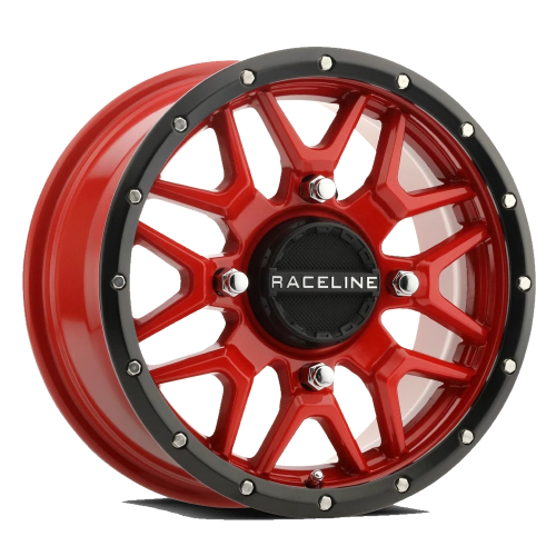 Raceline - Raceline A94 Krank Wheel - 15x7 - 5+2 Offset - 4/156 - Black/Red - A94R-57056+10