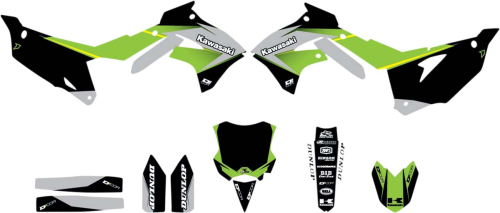 DCOR - DCOR COR 9 Kawasaki Complete Graphic Kit - Black - 20-20-234