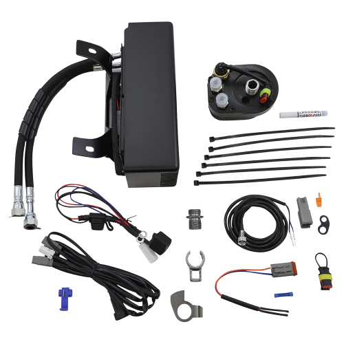 UltraCool - UltraCool Below Regulator Mounted Oil Cooler Kit - Flat Black - RF-1F