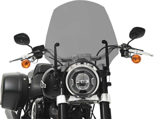 Memphis Shades - Memphis Shades El Paso Sportshield Windshield (9in. Cutout) - 17in. - Black Smoke - MEP5273
