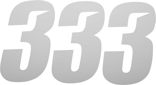 DCOR - DCOR Slash Series Individual Numbers 7in. - No.3 - White - 45-32-3