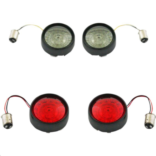 Custom Dynamics - Custom Dynamics Probeam Bullet Bezel Turn Signal Conversion Kit - Black - PB-BCM-BB-B