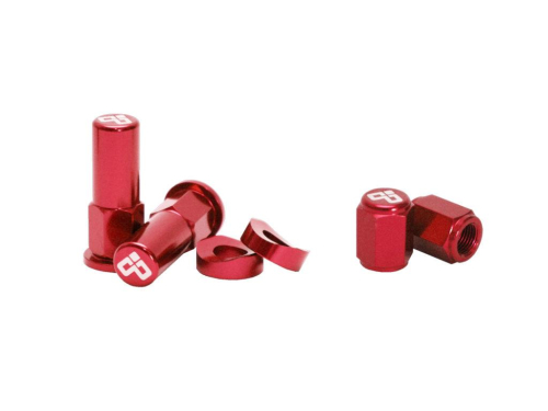 Dubya - Dubya Rim Lock & Valve Stem Cap Kit - Red - 68-051R