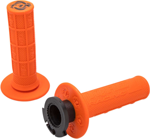 TORC1 Racing - TORC1 Racing Defy MX Lock-On Half Waffle Grips - Orange - 3750-0502