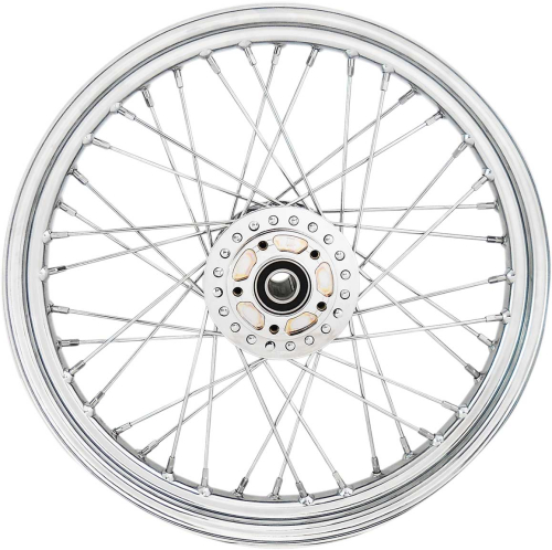 Drag Specialties - Drag Specialties Laced 40 Spoke Front Wheel - 19x2.5 - Chrome (Single Disc) - 0203-0626