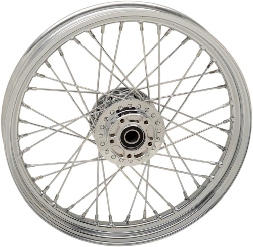 Drag Specialties - Drag Specialties Laced 40 Spoke Front Wheel - 19x2.5 - Chrome (Single Disc) - 0203-0622