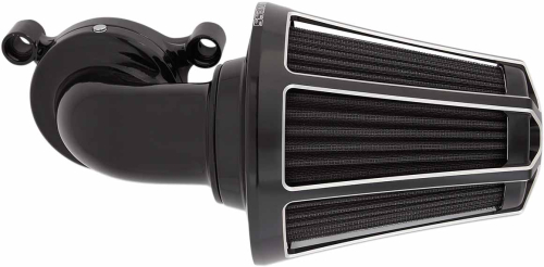 Arlen Ness - Arlen Ness Monster Sucker Air Cleaner Kit with Cover - Beveled - Black - 81-036