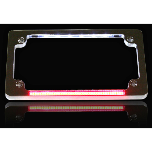 Custom Dynamics - Custom Dynamics Dual LED License Plate Frame - Chrome - TF02-C