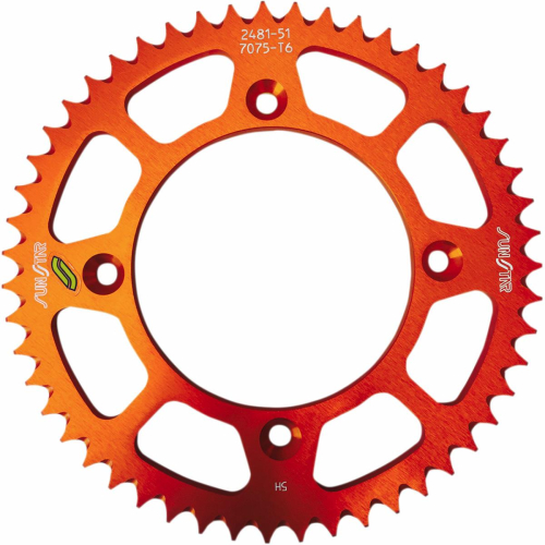 Sunstar - Sunstar Works Triplestar Aluminum Rear Sprocket - 47T - Orange - 5-139047OR