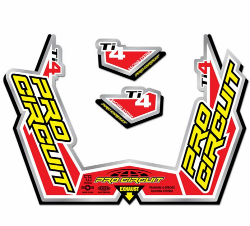Pro Circuit - Pro Circuit Ti-4 Exhaust Decal Kit - DC09TI4GP